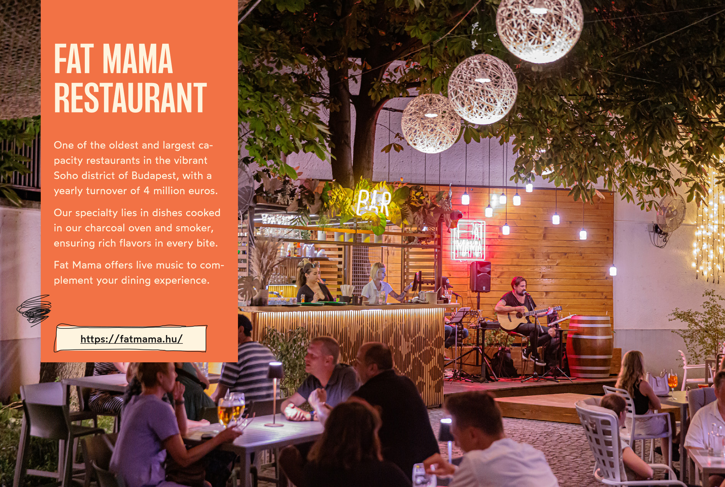 Fat Mama restaurant garden scene