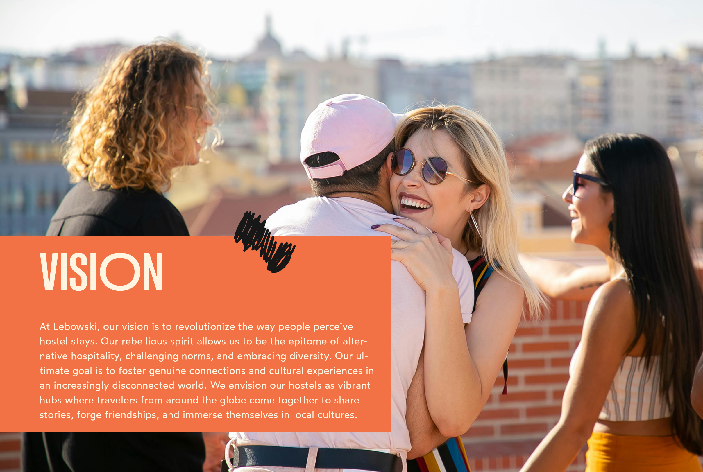 Guests enjoying a rooftop moment